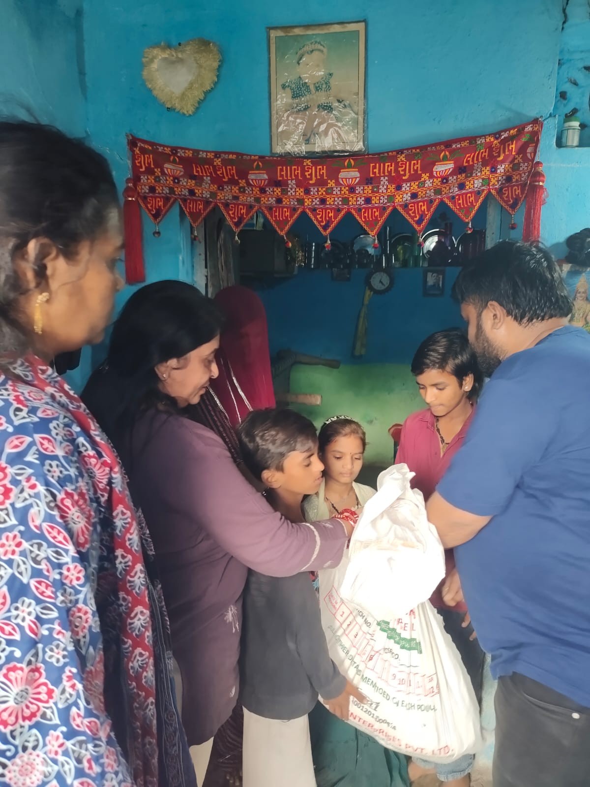 Community food drive in rural area